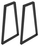 Pieds de meuble en forme de cheville, 2 pièces, 70 cm, noirs, pour tables
