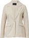 s.Oliver BLACK LABEL s.Oliver - Vrouwen - Slim fit blazer van linnenmix - Lichtbeige - Maat 44