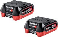 Metabo accuset 2x LiHD accupack 12 V 4,0 Ah / 4000 mAh Li-Ion met laadniveau-indicator ( 2x 625349000 )