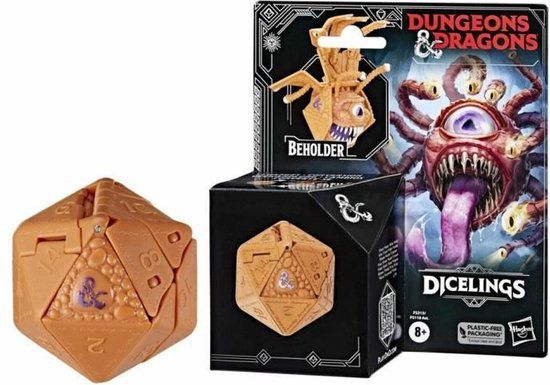 Mb Spellen Avalon Hill F5213 & Dragons Dicelings Beholder Collectible D & D Monster Dice Converteren Giant d20 Actiefiguren Rollenspel Dobbelstenen
