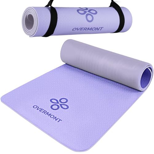 Overmont TPE Yogamat - 1/3 inch - Antislip - 72x24 inch