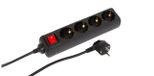 Microconnect MC-GRU00415BS rallonge 1,5 m 4 prise(s) AC Intérieur Noir