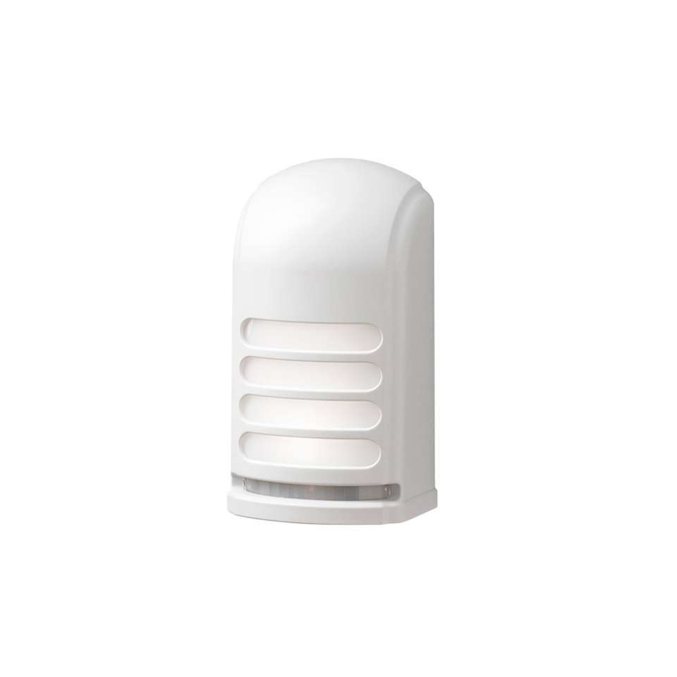 KONSTSMIDE - Buitenlamp Prato LED wandarmatuur flush op 5x AA batterij niet meegeleverd met bewegingsmelder 2x 0.12W koelwit 4500K matwit