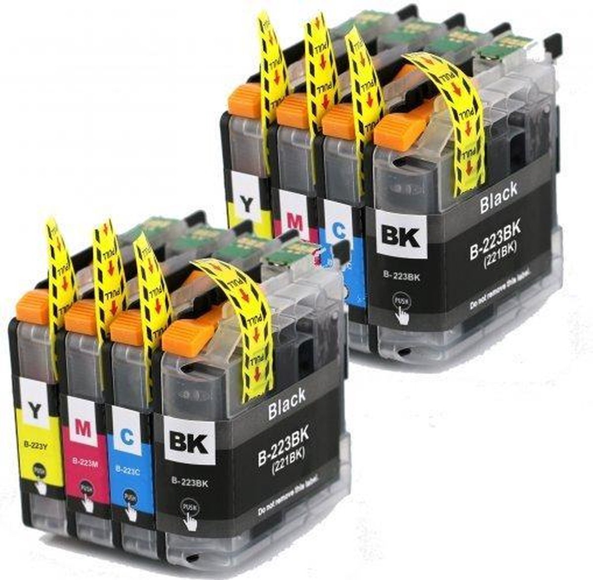 AtotZinkt LC 223 BK/C/M/Y XL 8 stuks multipack Cartridges compatibel voor Brother LC223 XL 2 x alle kleuren multipack DCP-J4120DW MFC-J4420DW MFC-J4425DW MFC-J4620DW MFC-J4625DW MFC-J5320DW MFC-J5620DW MFC-J5625DW MFC-J5720DW LC-223 XL