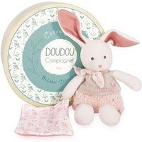 Doudou et Compagnie - Knuffeldier Konijn - Biologisch knuffeldier - Roze - 22 cm - BOTANIC BIO - DC3961