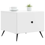 vidaXL Salontafel met lade Wit 49 x 50 x 40 cm Bewerkt hout