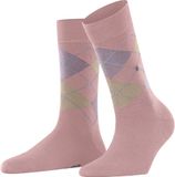 Burlington Marylebone gedessineerd wol sokken dames rood - maat 36-41