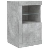 VidaXL Dressoir met LED-verlichting, betongrijs, 164x37x67 cm