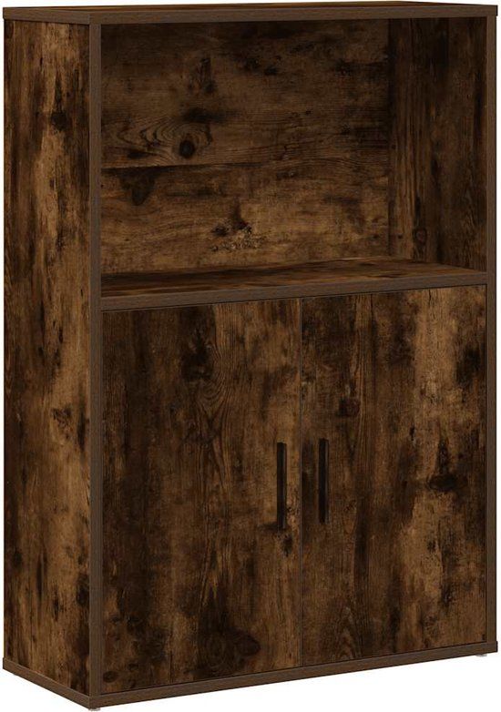 vidaXL Boekenkast 60x24x85 cm bewerkt hout gerookt eikenkleurig