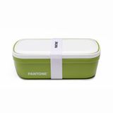 SWEET HOME Pantone™ Lunchtrommel, bento-stijl, met scheidingswand, ideaal voor kantoor of school, 12 x 7 x 20,7 cm, lichtgroen