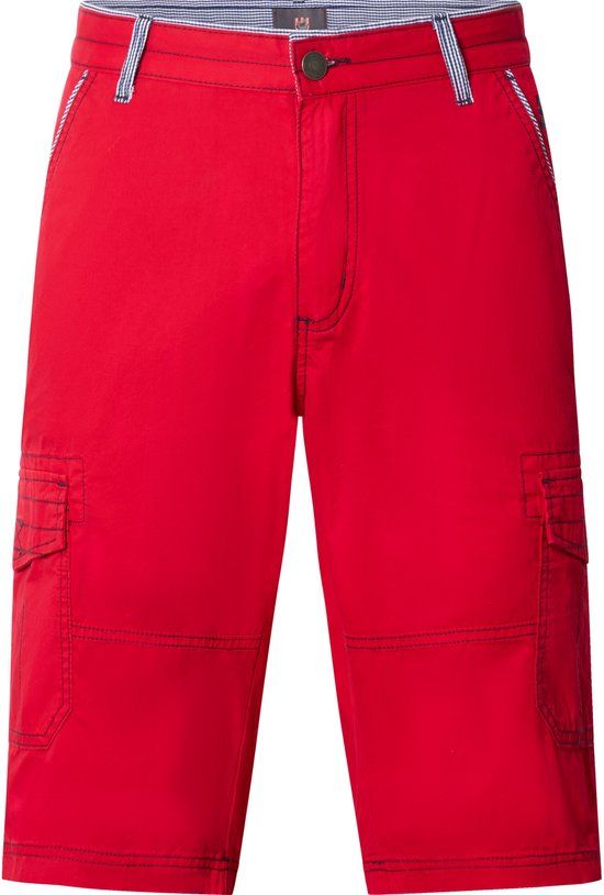 Jan Vanderstorm heren Cargobermuda - 60 - rood - Plus Size