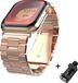 Swissten Bracelet de montre en métal adapté pour Apple Watch - 42-44-45 mm - Or rose