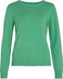 Vila Trui Viril O-neck L/s Knit Top - Noos 14054177 Kelly Green/dark Melan Dames Maat - XL