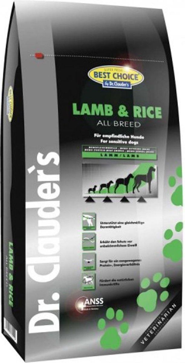 Dr. Clauder's Best Choice All Breed Lam en Rijst 12,5 kg
