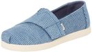 TOMS Alpargata Classic Espadrilles voor jongens, Subtiele strepen in donkere lucht