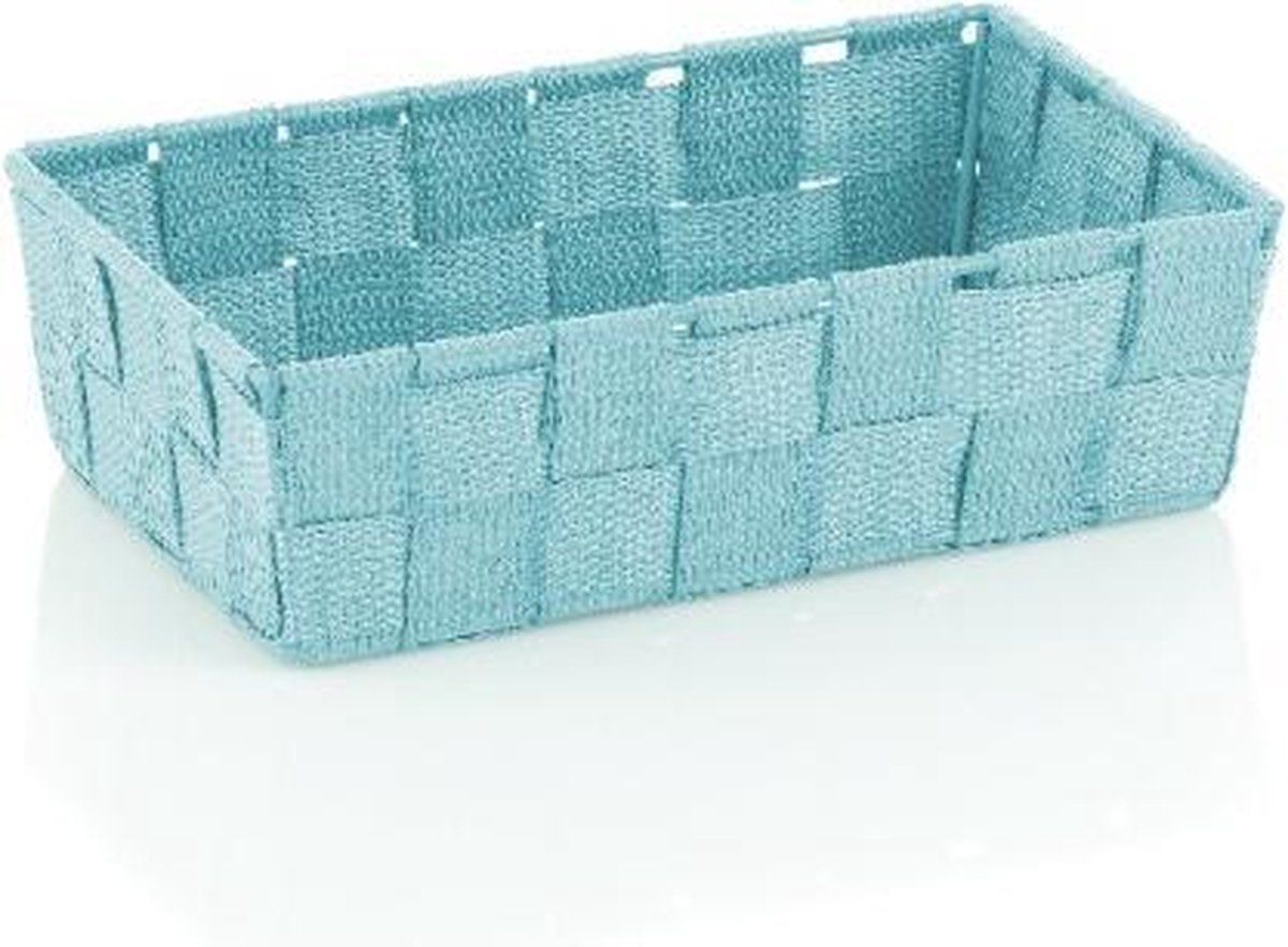 Kela Alvaro Opbergmand - 23 x 15 x 6 cm - Blauw - Kunststof