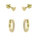KARMA Jewelry gold plated oorbellen Let's Rock (set van 2)