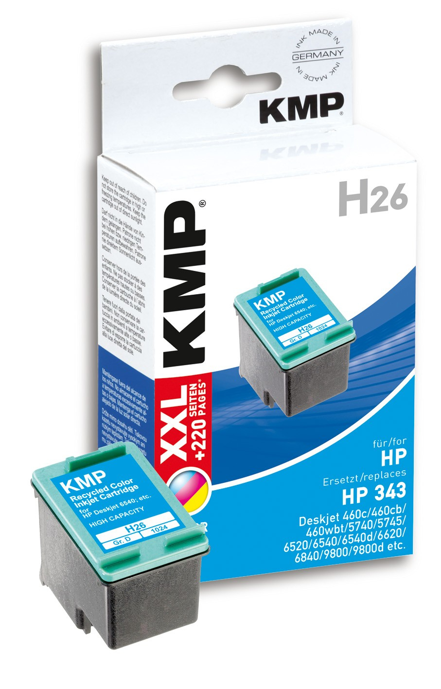 KMP H26 single pack / cyaan, geel, magenta