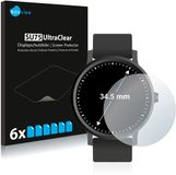 Savvies - Screenprotector voor Horloges (Rond, ø: 34.5 mm) - Folie Beschermfolie transparant 6 Stuks