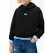 Tommy Hilfiger Fille Sweat à capuche drapeau tonal Noir