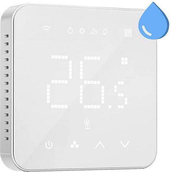 meross Slimme Thermostaat Boiler WLAN Verwarming Thermostaat Digitale WiFi Kamerthermostaat Wandthermostaat Vloerverwarming Thermostaat voor HomeKit, Siri, Google, Alexa Voice Command, Afstandsbediening, LED