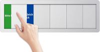 Wan GmbH Panneau de porte Bureau - Indicateur de statut - Travail Privé - Six options de statut - 25x8cm - Argent