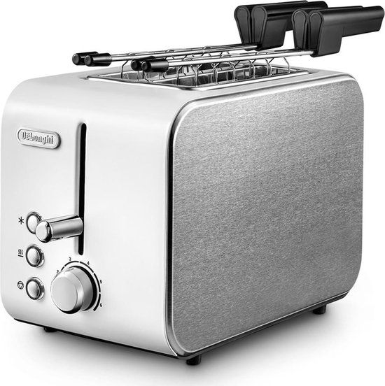 De'Longhi CTX 2203.W Broodrooster - Wit/Zilver