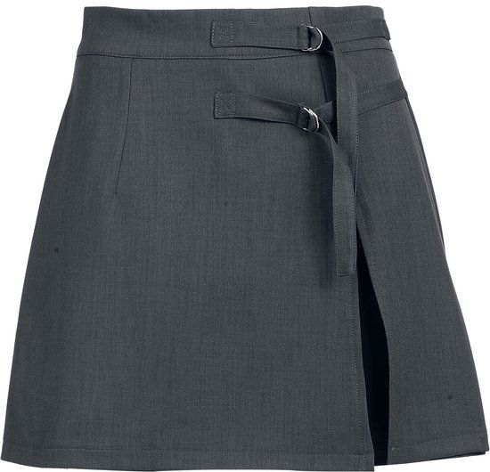 Hell Bunny Traxler Skorts Dames Shorts - grijs - XXL