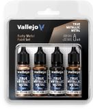 Vallejo Hobbyverf Acrylverf - 77269 True Metallic Metal - Roestig Metaal - Acryl Set 4x Verf set - 4x 18 ml