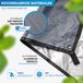 NORDMUT Tarp Tamok 300 x 400 cm - Waterdicht 3000 mm - Ultralicht ripstop - Gris