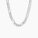 Vivian Chaîne Maille Alternée 1/3 Argent Blanc