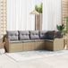 Maison Exclusive - Set de 5 bancs de jardin avec rangement, beige, aspect rotin synthétique