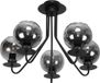 Lupia Suspension, Noir, Abat-jour en verre graphite, 15-240