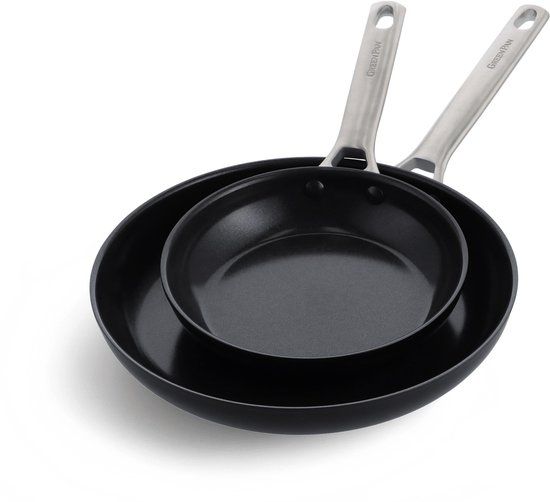 GreenPan Padova Bakpannenset - Ø20cm + Ø28cm - Zwart