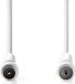 Nedis Câble coaxial - 2,00 m - Blanc