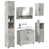 vidaXL Badkamermeubel Set 5 st Beton Grijs 35 x 30 x 192 cm