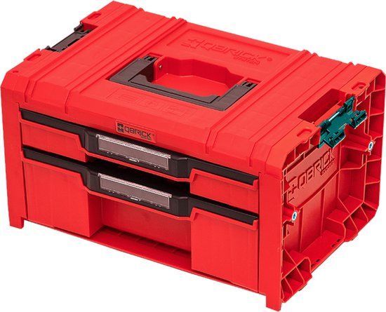Qbrick System PRO Lade 2 Gereedschapskoffer 2.0 Expert RED ULTRA HD 450 x 310 x 244 mm 14 l - Stapelbaar