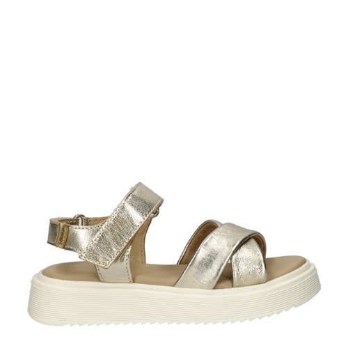 Nelson Kids leren sandalen goud