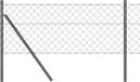 vidaXL Gaashek met grondbevestiging 10 x 0,4 m pvc-coated staal grijs