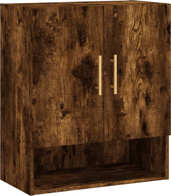 vidaXL Wandkast 60x31x70 cm bewerkt hout gerookt eikenkleurig