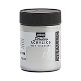 Pébéo - Acryl Fine Studio Acrylics – acrylverf zilver glanzend – zilver – 500 ml 172351