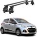 Omac Barres de toit transversales en acier pour Hyundai I10 I 2008-2013 – Antivol inclus – Testées City Crash – Din 75302:2019 – Iso/pas 11154:2006 – Charge max 50 kg Noir