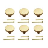 Tokatuker Massief Messing Kastknop Gouden Trek (3 cm Rond)