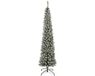 Everlands Pencil pine - smalle kunstkerstboom met sneeuw groen, wit 2,4m x 70cm