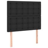 VidaXL Hoofdbord Zwart Kunstleer 100x5x118/128 cm