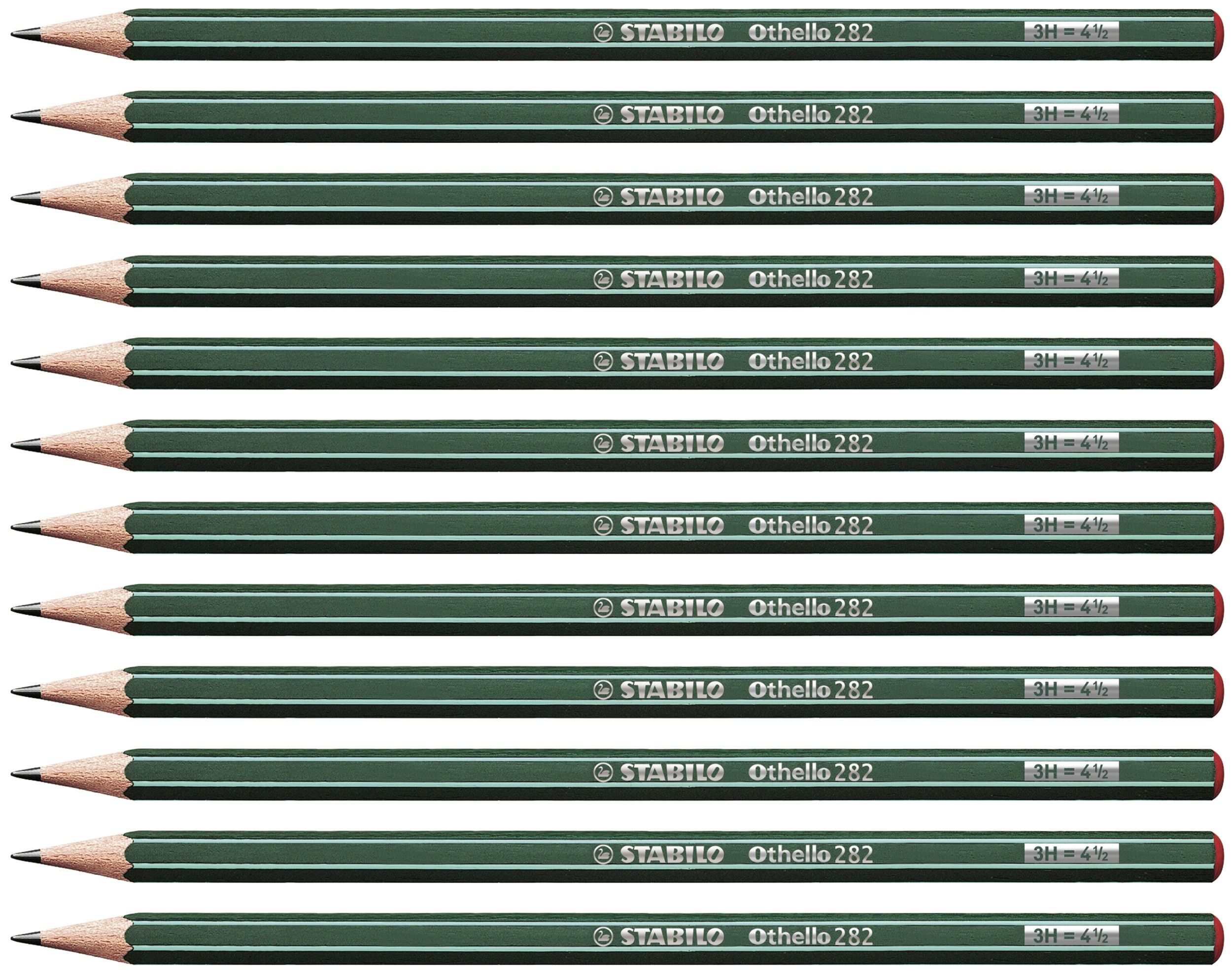 STABILO Othello Grafietpotlood - 3H - 12 stuks - Groen