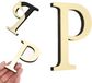 Merkloos 3D-spiegelmuursticker van acryl, letter P, 10 cm