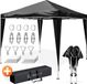 Casaria Partytent Capri - Uv 50+ Inklapbaar Waterafstotend 3x3m - Zwart