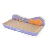 Record - Krabpaal van karton – afmetingen: 49 x 25 x 16 h cm – beschermt de nagelgezondheid van je kat – ook comfortabel als ligplaats – kleuren Havanna en paars