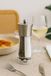BISETTI Moulin à sel et à poivre 2-en-1 - Acrylique double grand modèle - Acier inoxydable